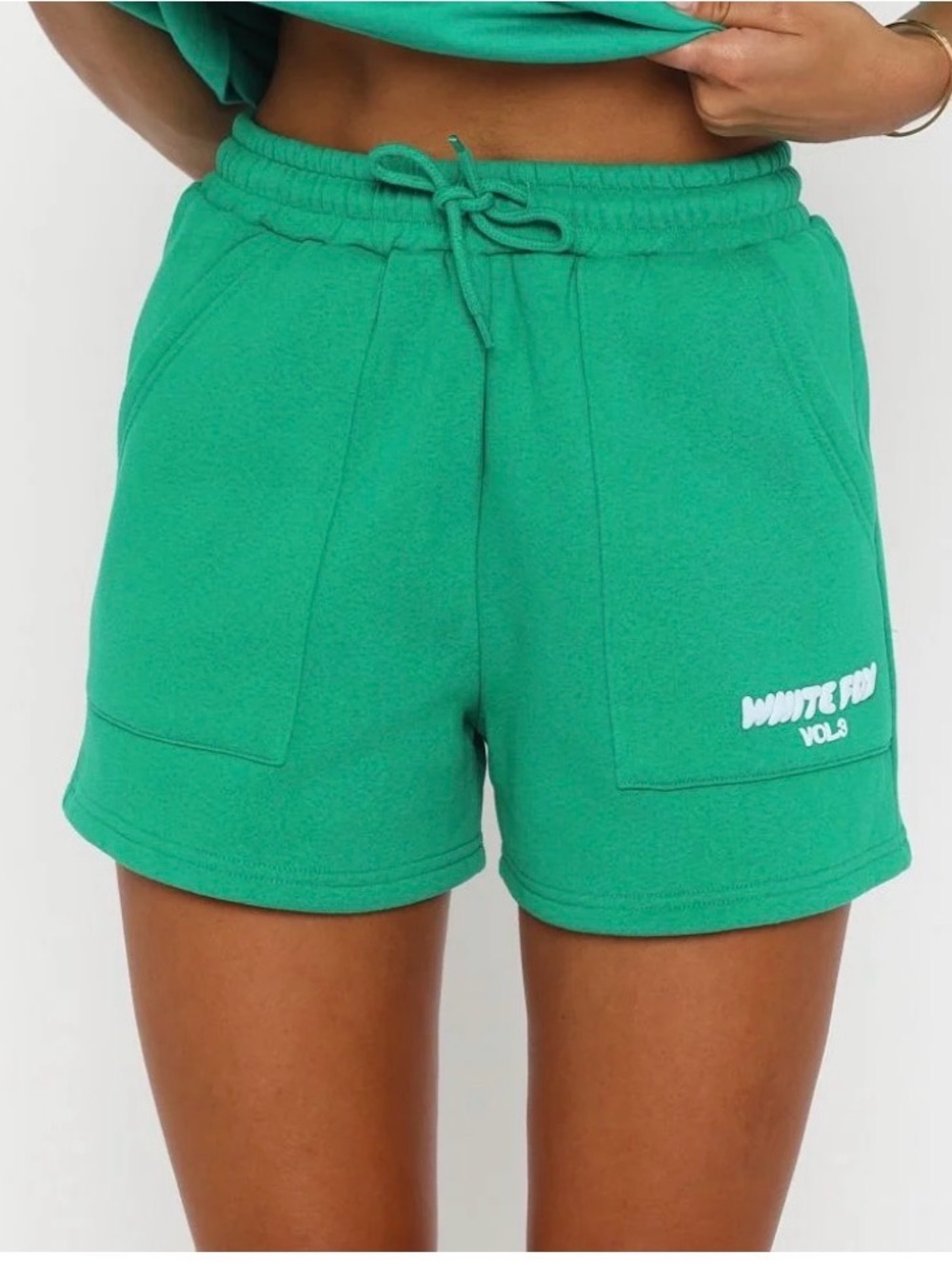 White Fox Boutique Offstage Lounge Shorts Amazon Green Size S